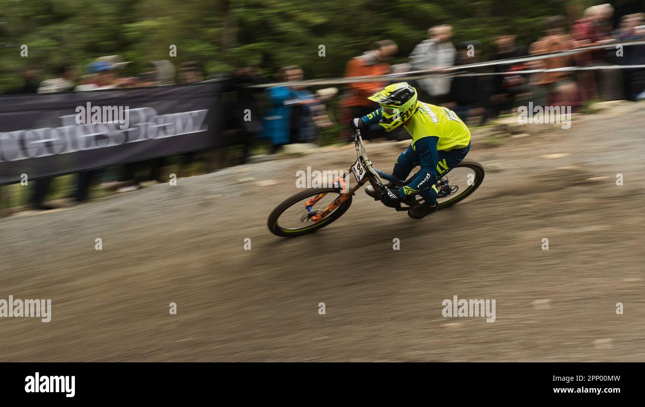 UCI Downhill fort William (Écosse 2019) Banque D'Images