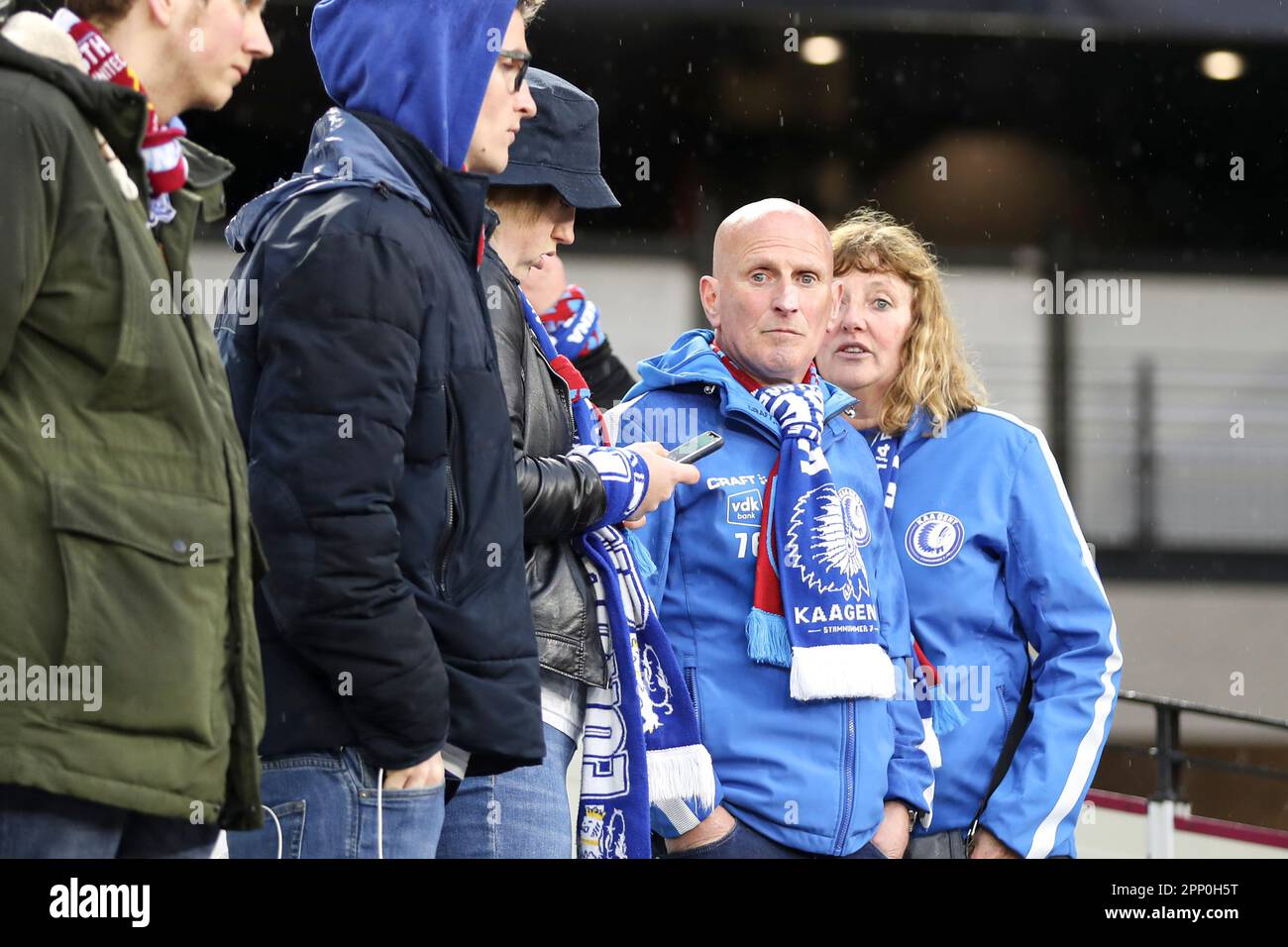 Stratford, Londres, Royaume-Uni. 20th avril 2023. KAA Gent fans lors du match final du quart de la Ligue de la Conférence Europa de l'UEFA entre West Ham United et KAA Genk au stade de Londres, Stratford, le jeudi 20th avril 2023. (Photo : Tom West | MI News) Credit: MI News & Sport /Alay Live News Banque D'Images