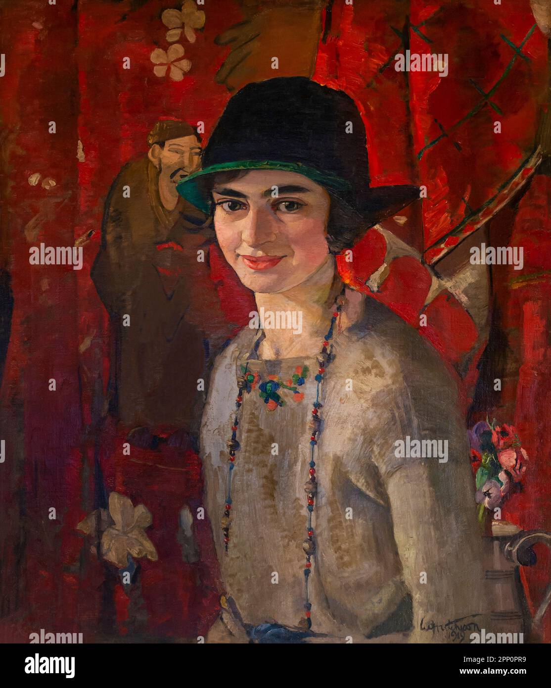 Humoresque,la femme de l'Artiste, William Oliphant Hutchison, 1919, Banque D'Images