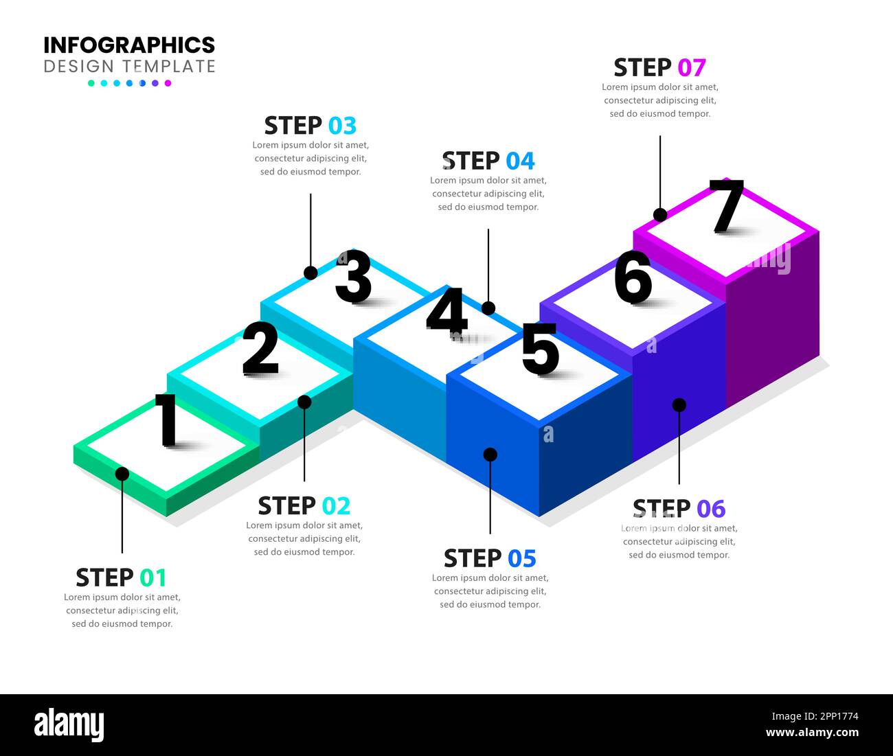 Modèle d'infographie avec 7 options ou étapes. Escalier isométrique. Peut être utilisé pour la mise en page de flux de travail, le diagramme, la bannière, la conception Web. Illustration vectorielle Illustration de Vecteur Modèle d'infographie avec 7 options ou étapes. Escalier isométrique. Peut être utilisé pour la mise en page de flux de travail, le diagramme, la bannière, la conception Web. Illustration vectorielle Illustration de Vecteur