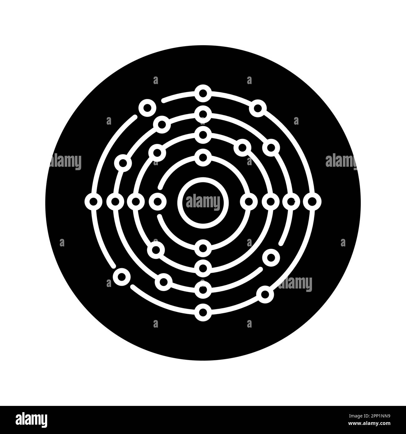 Icône de la ligne de couleur de la formule de Radium.Pictogramme pour page Web, application mobile, Promo. Illustration de Vecteur