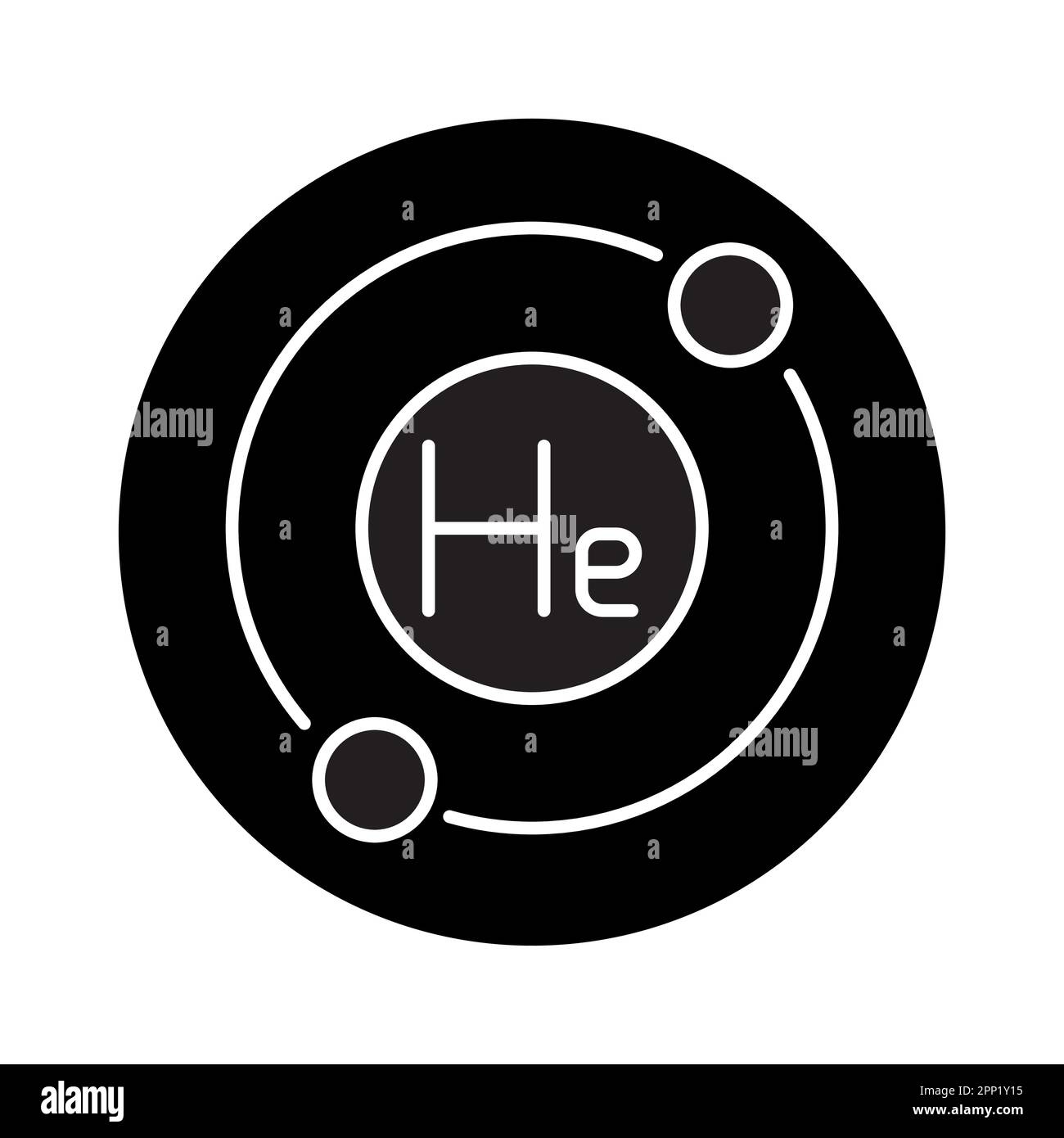 Icône de la ligne de couleur de la formule hélium.Pictogramme pour page Web, application mobile, Promo. Illustration de Vecteur