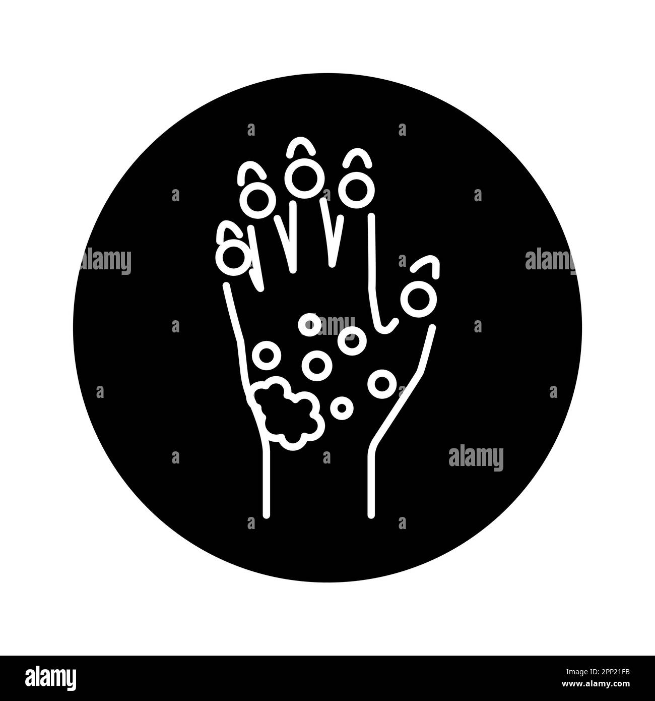 Icône de couleur arthrite psoriasique. Pictogramme pour page Web, application mobile, Promo. Illustration de Vecteur