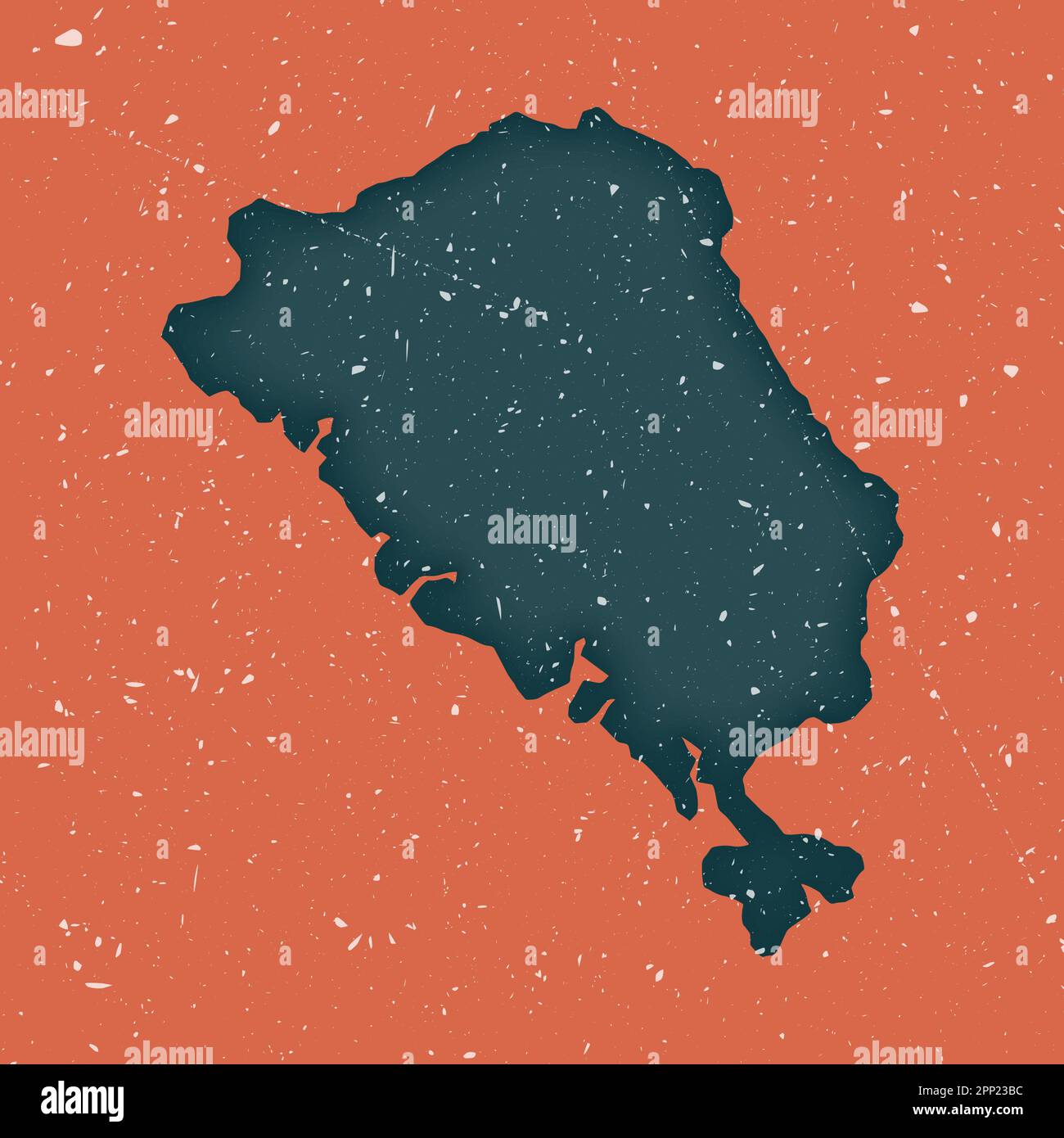 Carte d'époque de Colon Island. Carte grunge avec texture vieilli. Affiche de l'île du côlon. Illustration vectorielle. Illustration de Vecteur