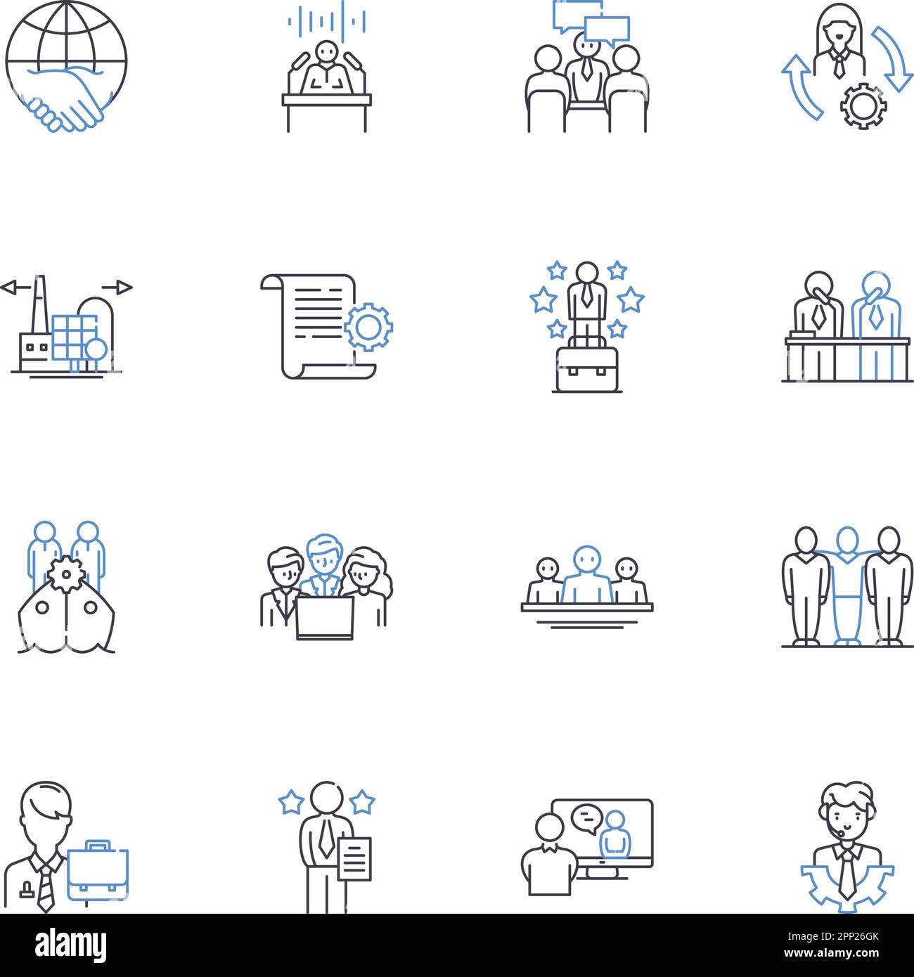 Collection d'icônes de ligne de processus électoral. Vote, bulletins de vote, vote, campagne, candidats, Electrering, vecteur primaire et illustration linéaire Illustration de Vecteur