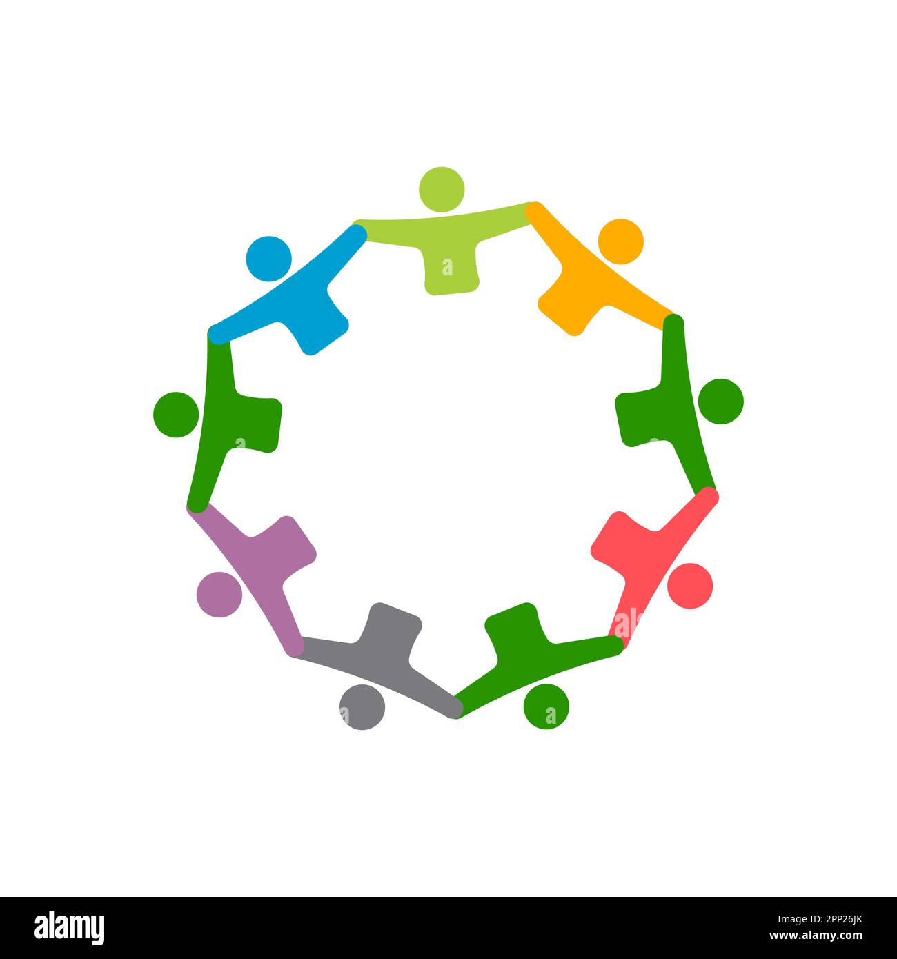 Illustration vectorielle colorée du logo People Illustration de Vecteur