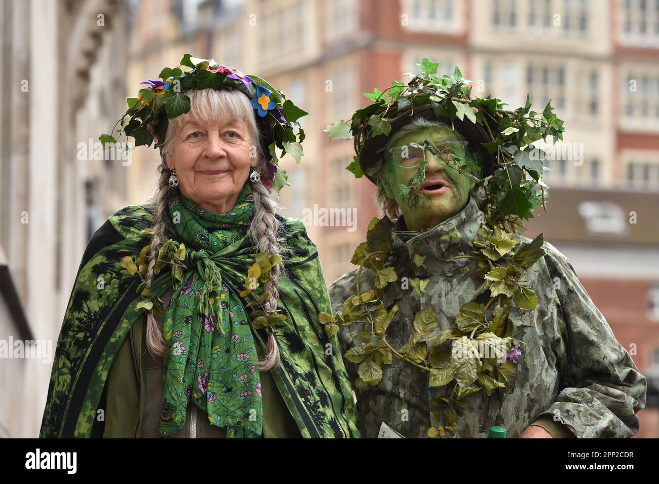 Londres, Angleterre, Royaume-Uni. 21st avril 2023. Des écologistes ont été vus lors du rassemblement dans le centre de Londres. Extinction la rébellion commence l'action « Big One - Unite to survive » autour de la place du Parlement et de Westminster. (Credit image: © Thomas Krych/ZUMA Press Wire) USAGE ÉDITORIAL SEULEMENT! Non destiné À un usage commercial ! Crédit : ZUMA Press, Inc./Alay Live News Banque D'Images