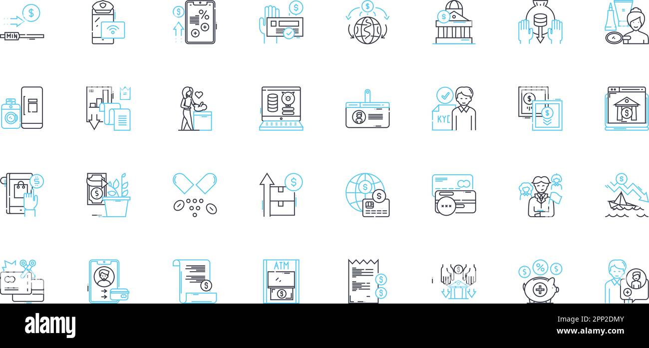 Jeu d'icônes linéaires pour les entreprises agricoles. Cultures, élevage, agriculture, récolte, irrigation, Engrais, pesticides vecteur ligne et signes de concept Illustration de Vecteur