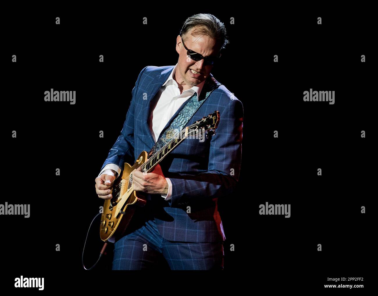 Joe Bonamassa en direct sur scène à Oslo le 21 avril 2023 Banque D'Images