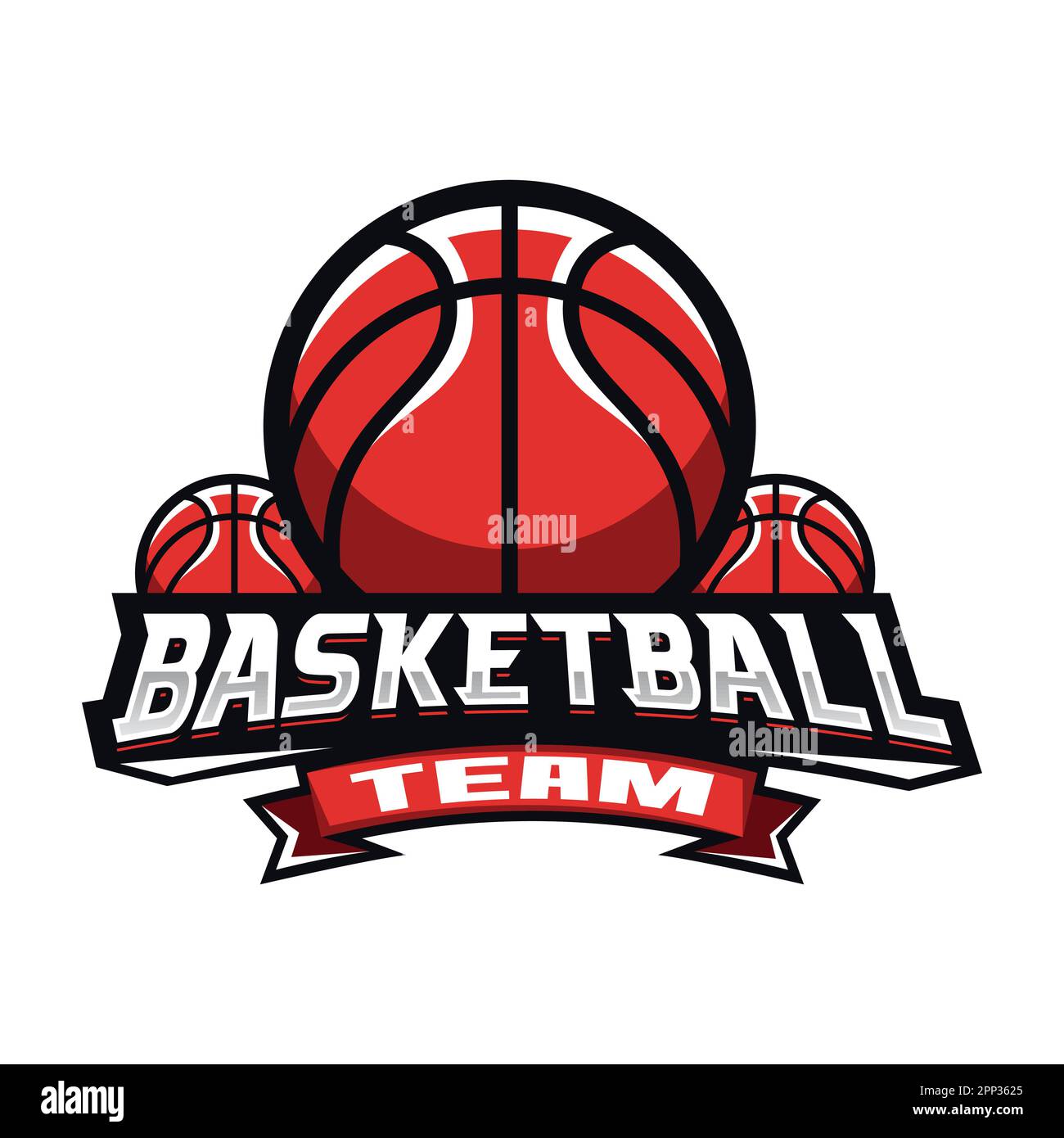 Logo Mascot de l'équipe de basket-ball Illustration de Vecteur