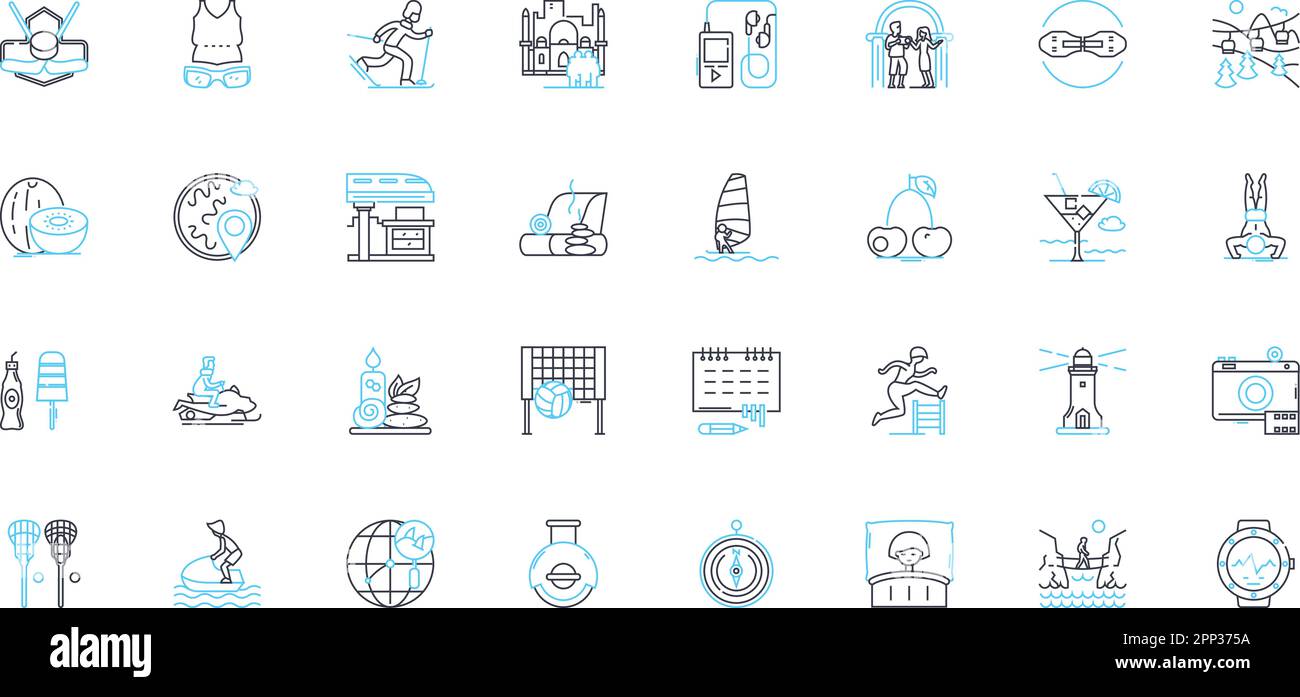 Nettoyer l'ensemble d'icônes linéaires de manger. Nutrition, saine, biologique, fraîche, saine, RAW, vecteur de ligne naturelle et signes de concept. Durable, basé sur l'usine Illustration de Vecteur