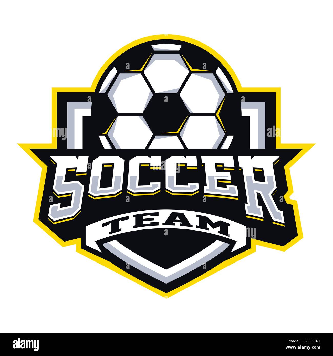 Logo Mascot de l'équipe de football Illustration de Vecteur
