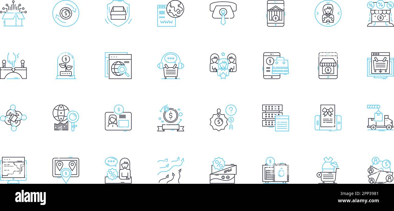 Ensemble d'icônes linéaires des éléments Exchange. Swap, Trade, Barter, substitution, Convert, Switch, vecteur de ligne de transaction et signes conceptuels. Échange Illustration de Vecteur