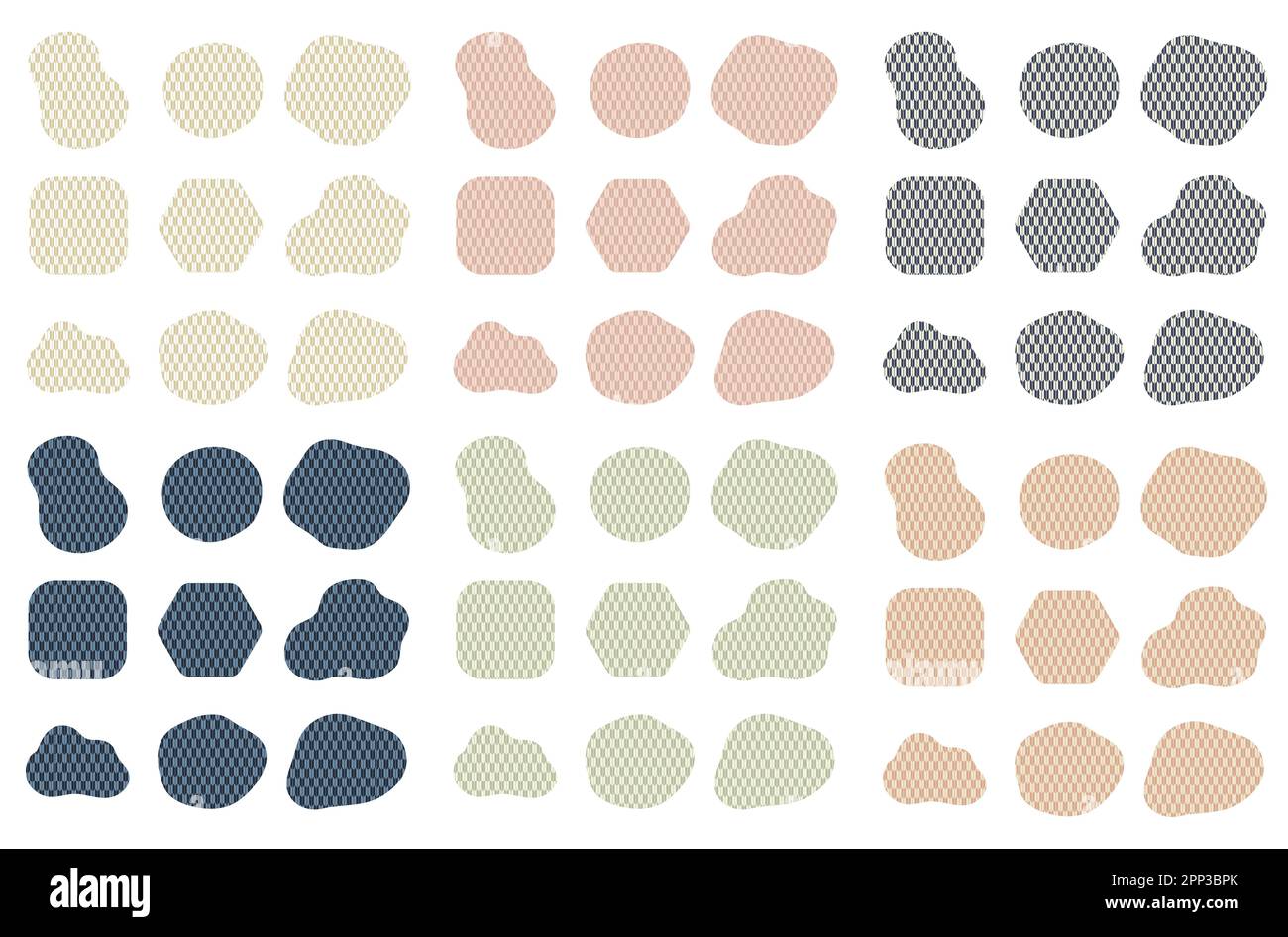 Arrière-plan japonais avec vecteur de motif géométrique. Décoration artistique abstraite avec bannière en forme d'élément de ligne de style vintage. Banque D'Images