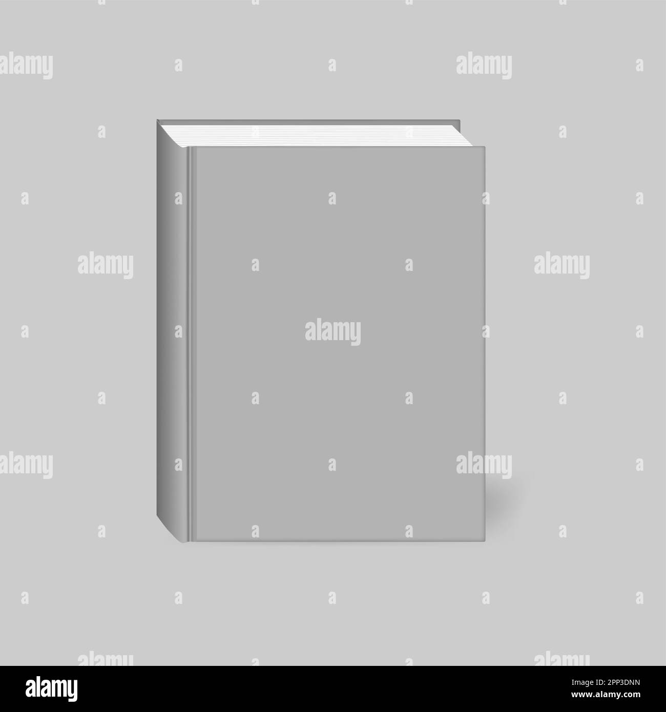 Livre fermé à couverture rigide, maquette vectorielle réaliste. Couverture vierge du manuel, modèle Illustration de Vecteur