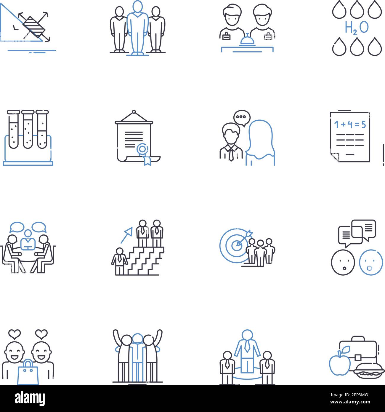 Collection d'icônes de ligne du tutoriel. Instructions, démonstration, leçon, conseils, présentation, Éducation, vecteur de formation et illustration linéaire Illustration de Vecteur