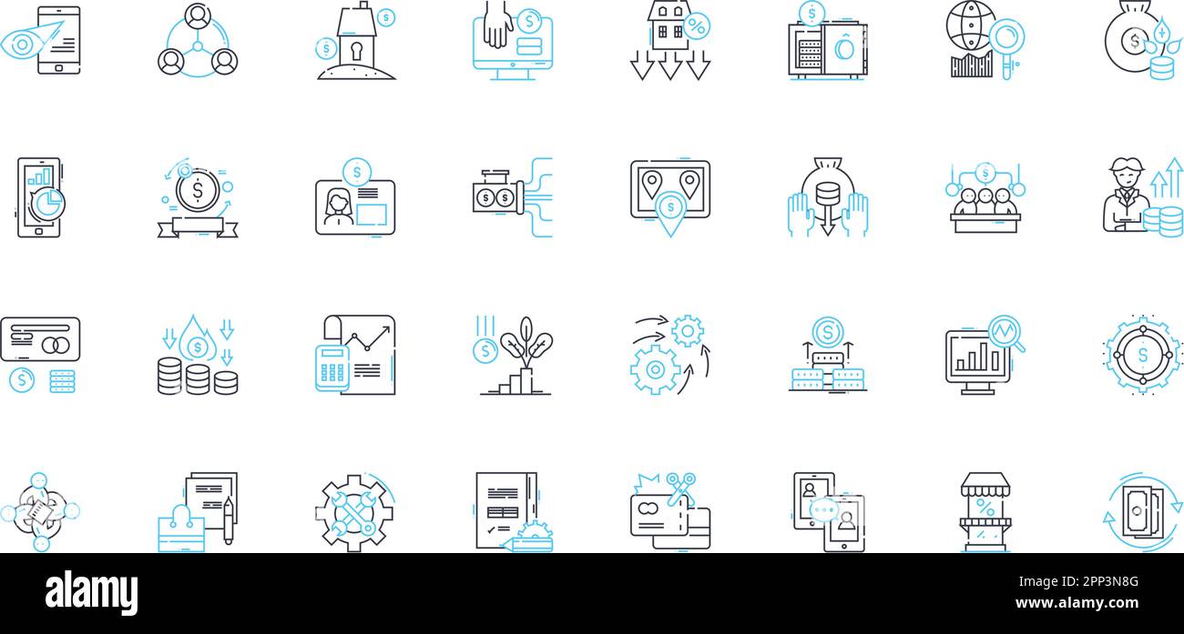 Ensemble d'icônes linéaires de communication sans fil. Bluetooth, Zigbee, G, Wi-Fi, LTE, NFC, vecteur de ligne radio et signes conceptuels. Antenne, spectre, contour WAP Illustration de Vecteur