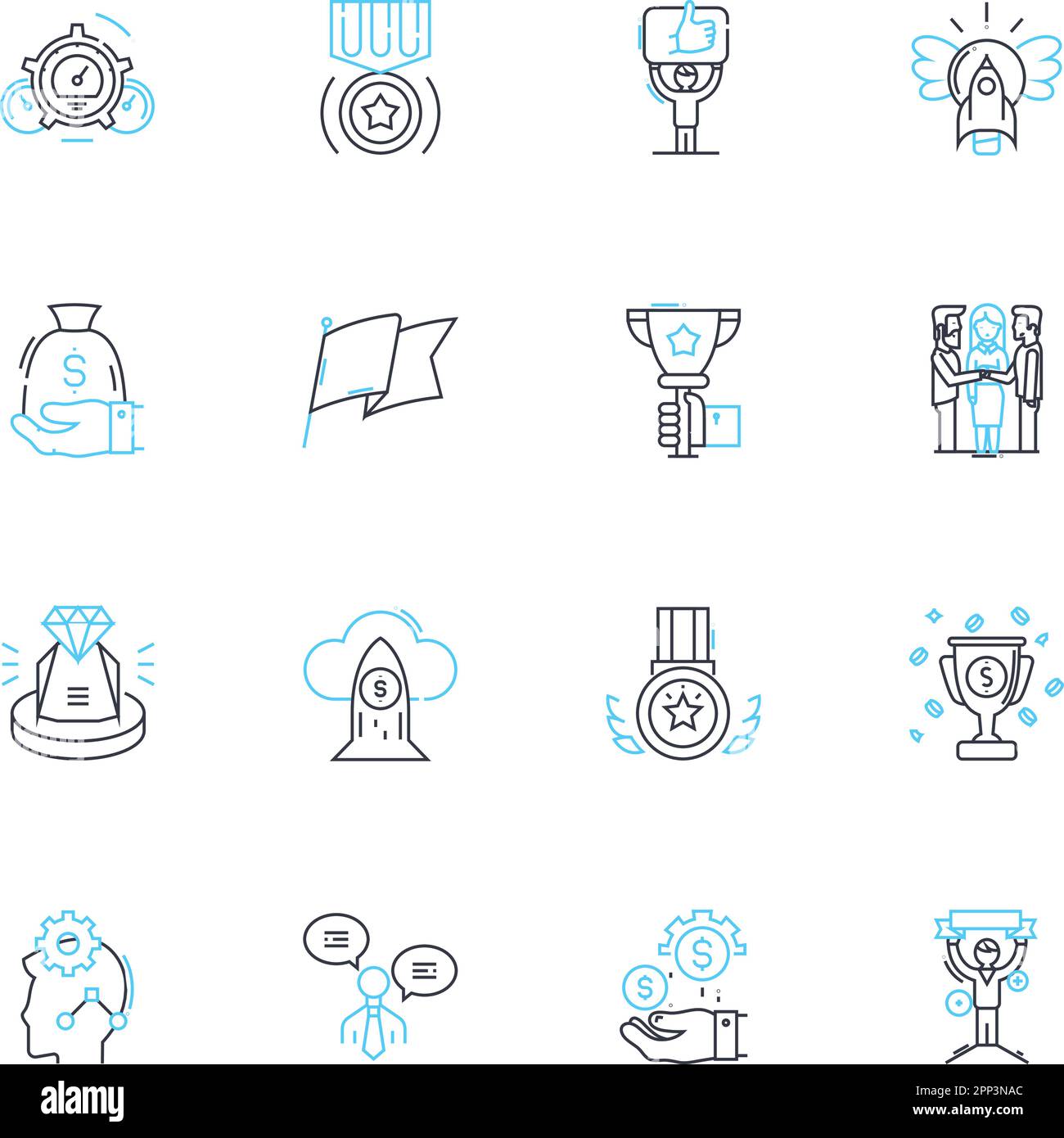 Méthodologie de recherche ensemble d'icônes linéaires. Échantillonnage, enquête, quantitatif, qualitatif, expérimental, Signes d'observation, de vecteur de ligne de données et de concept Illustration de Vecteur