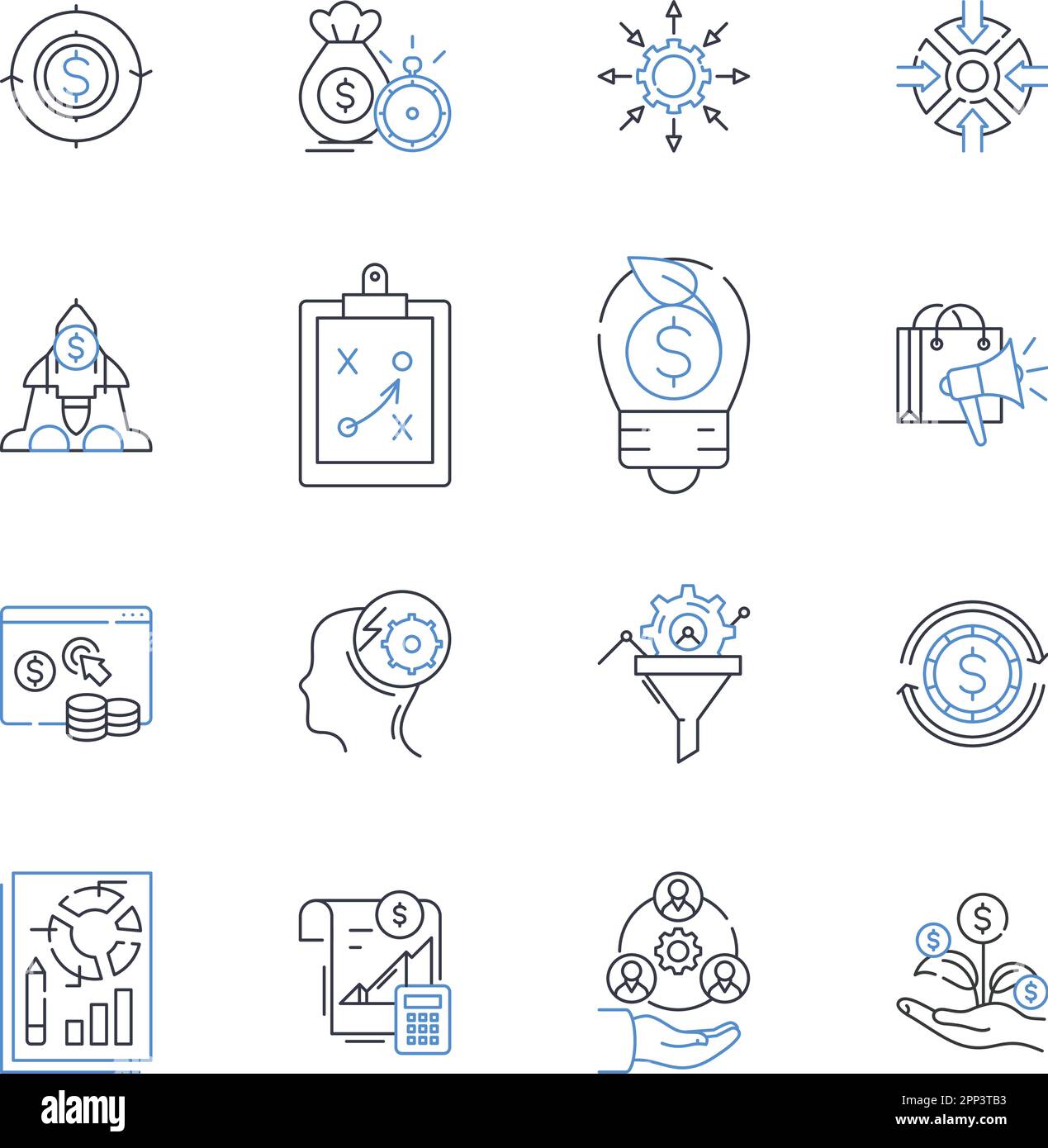 Collection d'icônes de la gamme de distributeurs. Logistique, chaîne d'approvisionnement, entreposage, expédition, inventaire, Distribution, vecteur de transport et linéaire Illustration de Vecteur