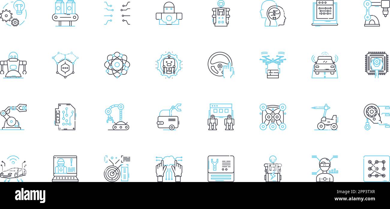 Ensemble d'icônes linéaires de la commande de climatisation. Thermostat, climatisation, chauffage, ventilation, humidité, Isolation, vecteur de ligne à faible consommation d'énergie et concept Illustration de Vecteur