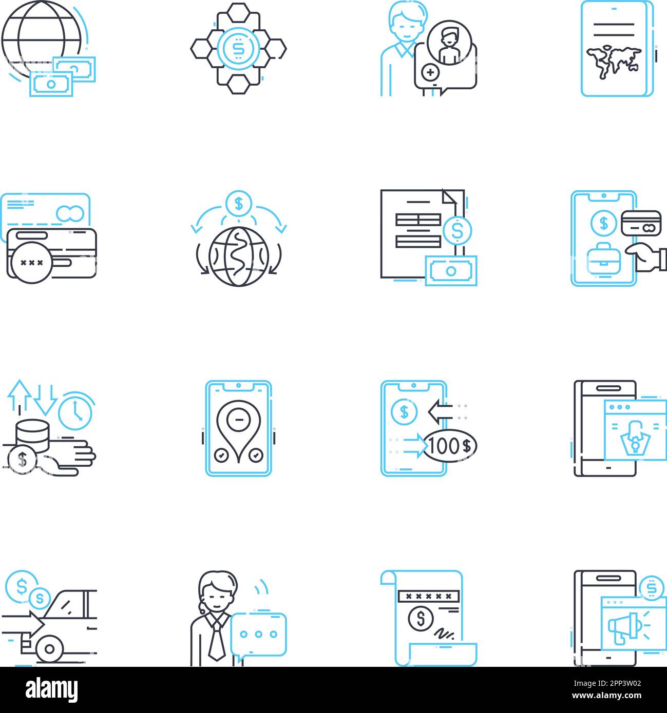 Ensemble d'icônes linéaires de pièces de monnaie. Monnaie, minting, métal, valeur, Numismatique, Dénomination, vecteur de chaîne de production et signes conceptuels. Trésor, Bullion Illustration de Vecteur