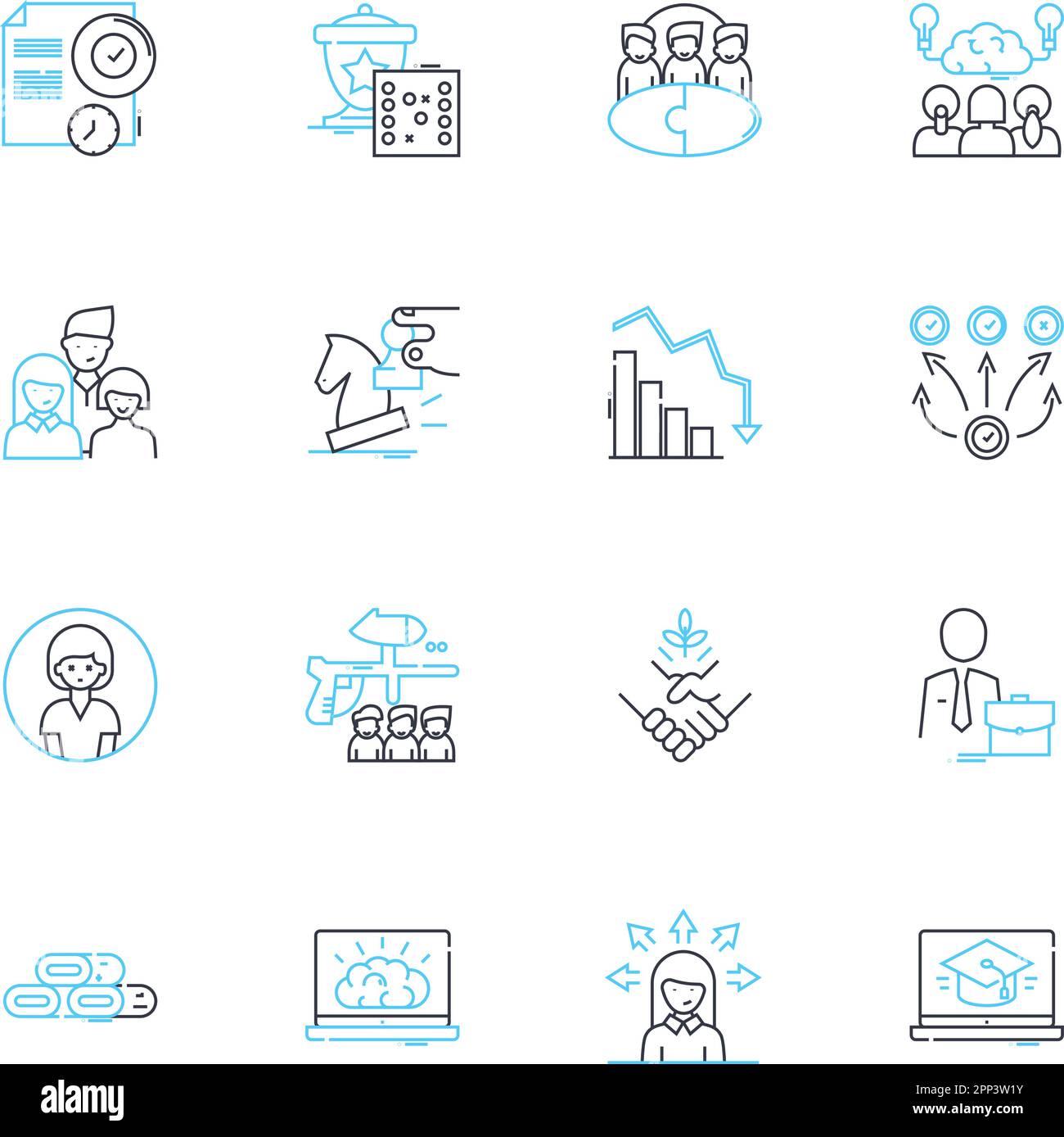 Ensemble d'icônes linéaires de groupe social. Communauté, Nerk, Tribe, Squad, Gang, Clans, vecteur de ligne de cercle et signes de concept. Clique,Posse,profil de l'équipe Illustration de Vecteur