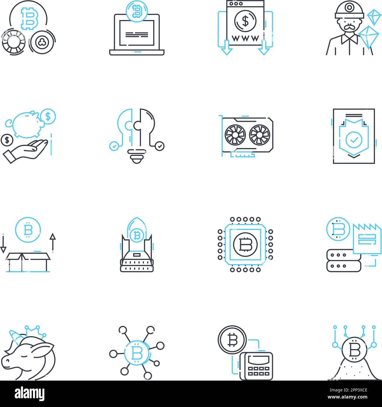 Jeu d'icônes linéaires de déplacement dans l'espace. Fusées, expédition, Orbit, extraterrestre, Terraforme, Galaxy, vecteur de ligne en étoile et signes de concept. Cosmonaute Illustration de Vecteur