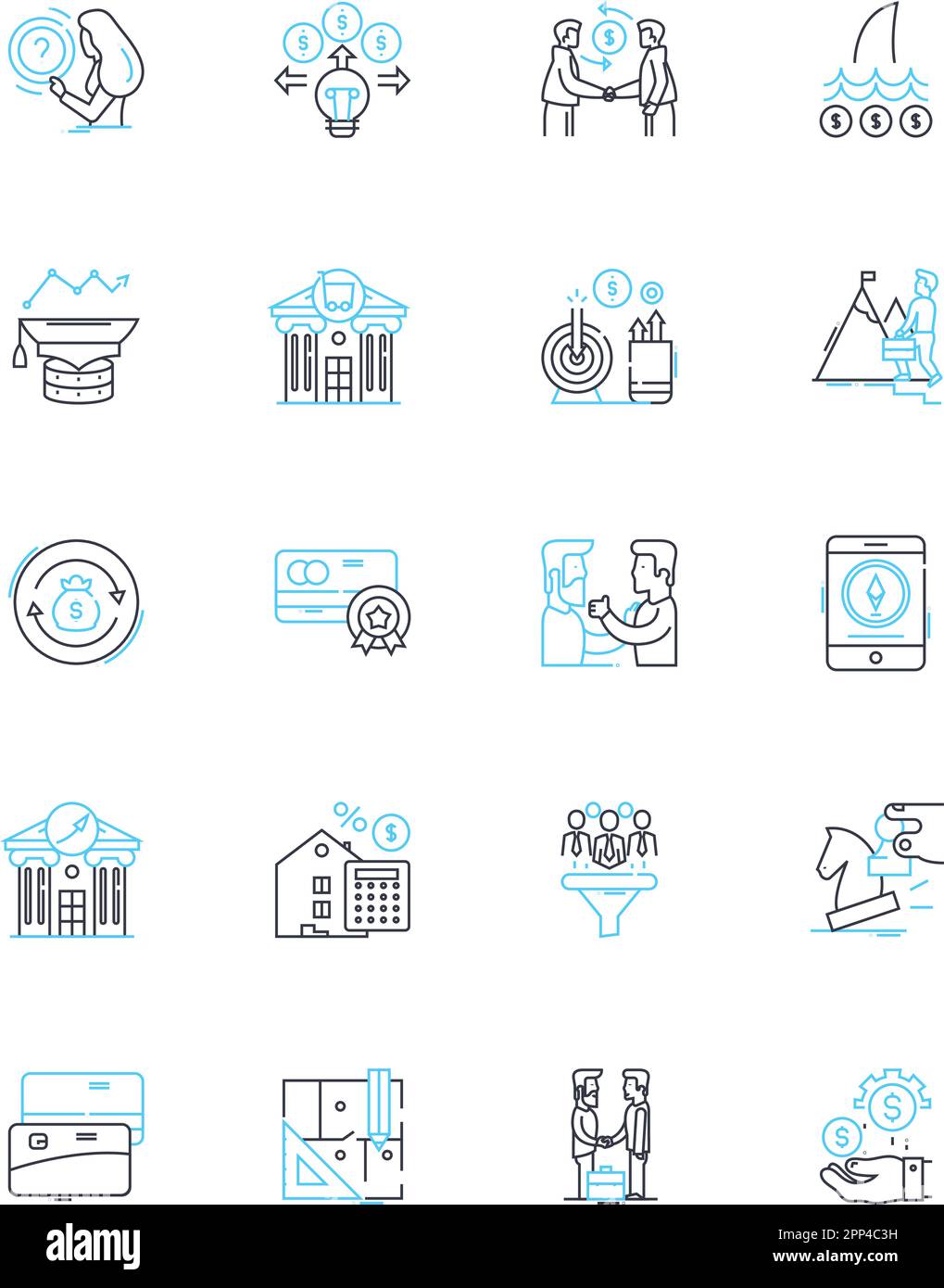 Jeu d'icônes linéaires Internet Venture. Perturbateur, innovant, e-commerce, numérique, cloud, En ligne, vecteur de ligne de plate-forme et signes de concept. Social,Mobile Illustration de Vecteur