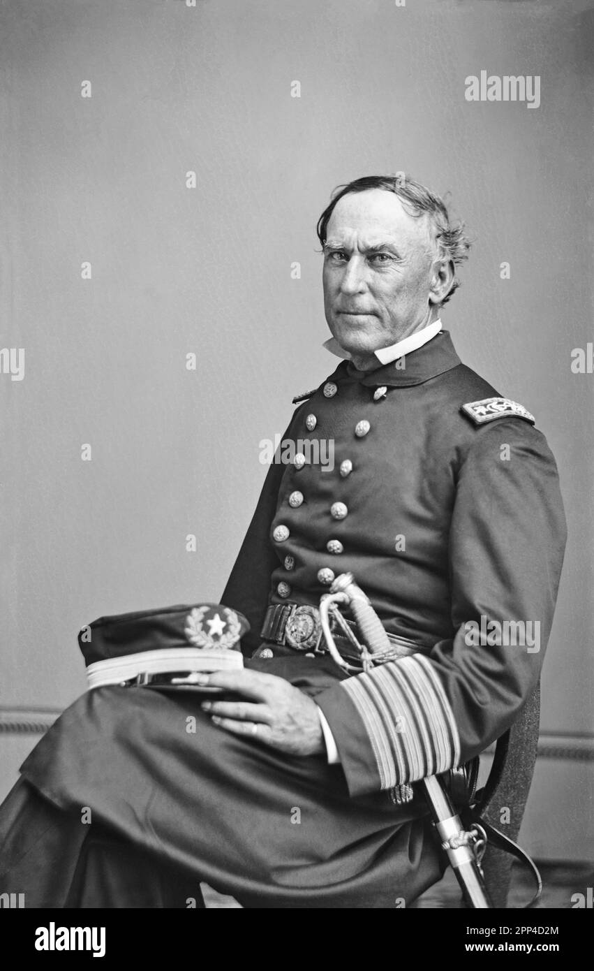David Glasgow Farragut. env. 1860-70 Banque D'Images