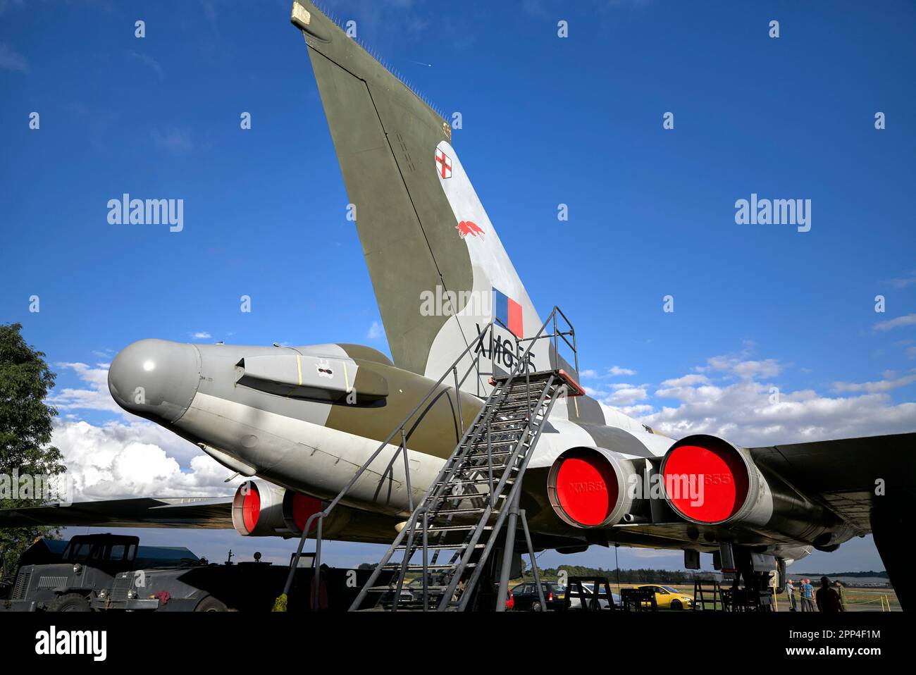 Avion de bombardier Avro Vulcan B2 ; XM655 ; aérodrome de Wellesbourne ; NR. Stratford upon Avon ; Angleterre Royaume-Uni Banque D'Images