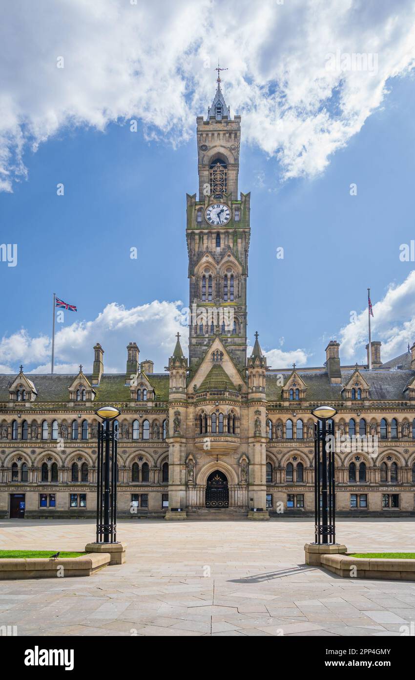 Hôtel de ville de Bradford dans le Yorkshire de l'Ouest Banque D'Images