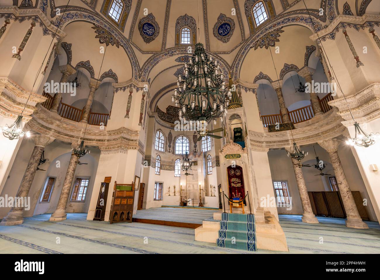 Intérieur de la petite mosquée Sainte-Sophie (Kucuk Ayasofya Camii), Istanbul, Turquie Banque D'Images