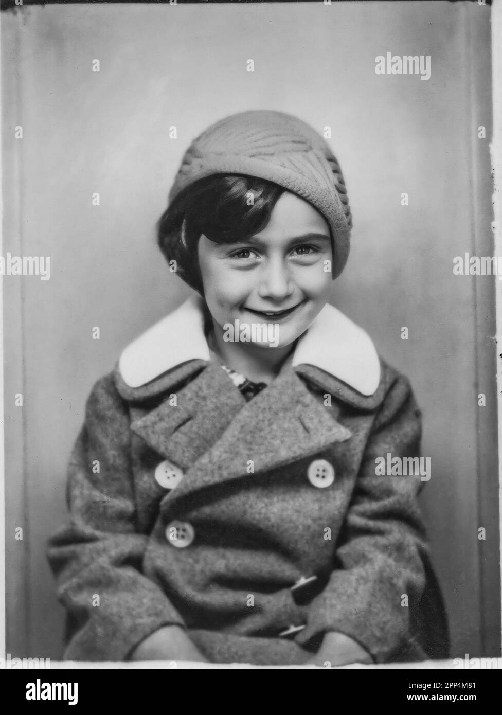 Anne Frank à l'âge de cinq ans. Bad Aachen, Allemagne, 11 septembre 1934. Veuillez noter que le visage d'Anne Frank a été amélioré numériquement. Pas alt Banque D'Images