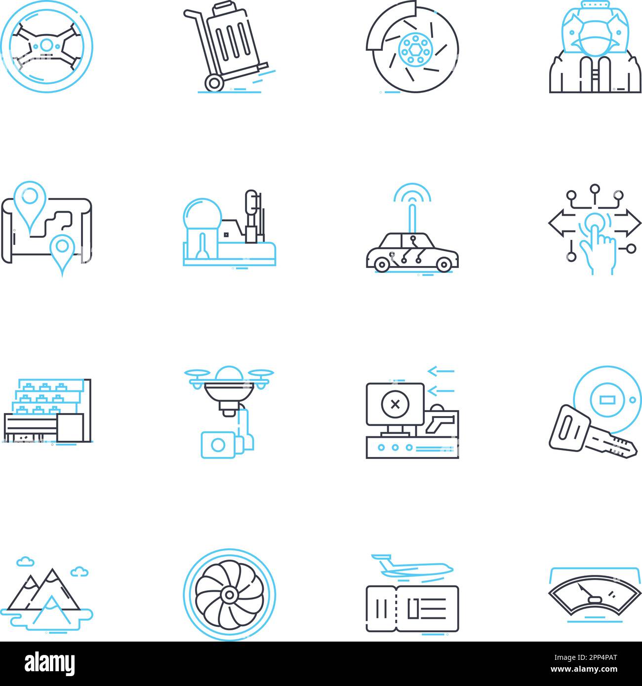 Ensemble d'icônes linéaires de livraison de colis. Express, Courier, livraison, suivi, Logistique, Expédition, vecteur de ligne d'expédition et panneaux de concept. Transport Illustration de Vecteur