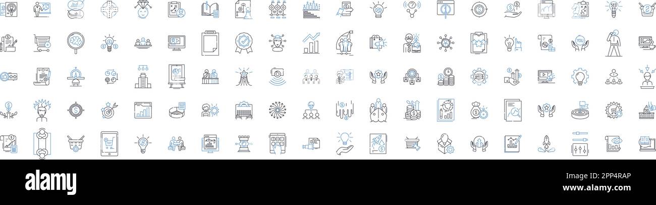 Collection d'icônes de plan et de ligne de schéma. Plan, proposition, stratégie, tracé, ordre du jour, Conception, vecteur de projet et illustration linéaire. Idée,Contour,jeu Illustration de Vecteur