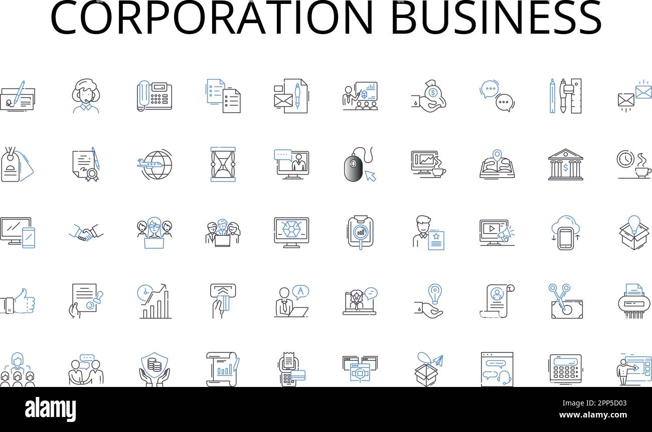 Collection d'icônes de secteur d'activité de la société. Optimisation, heuristique, informatique, parallélisme, apprentissage machine, Big Data, Clustering Vector et Illustration de Vecteur