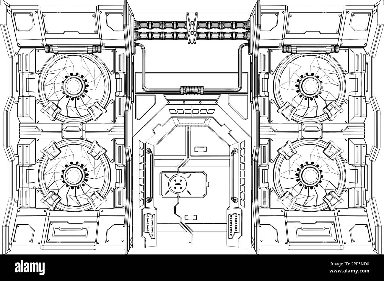 Porte-bunker Armor Vector. Illustration isolée sur fond blanc. Illustration vectorielle d'une porte blindée. Illustration de Vecteur