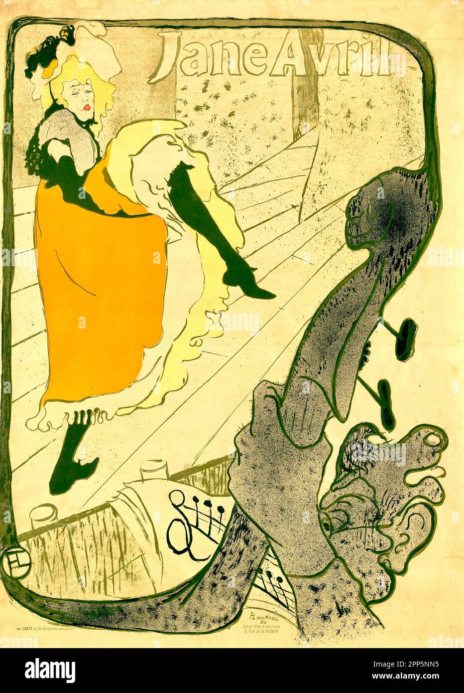 Henri de Toulouse-Lautrec - Jane Avril Banque D'Images