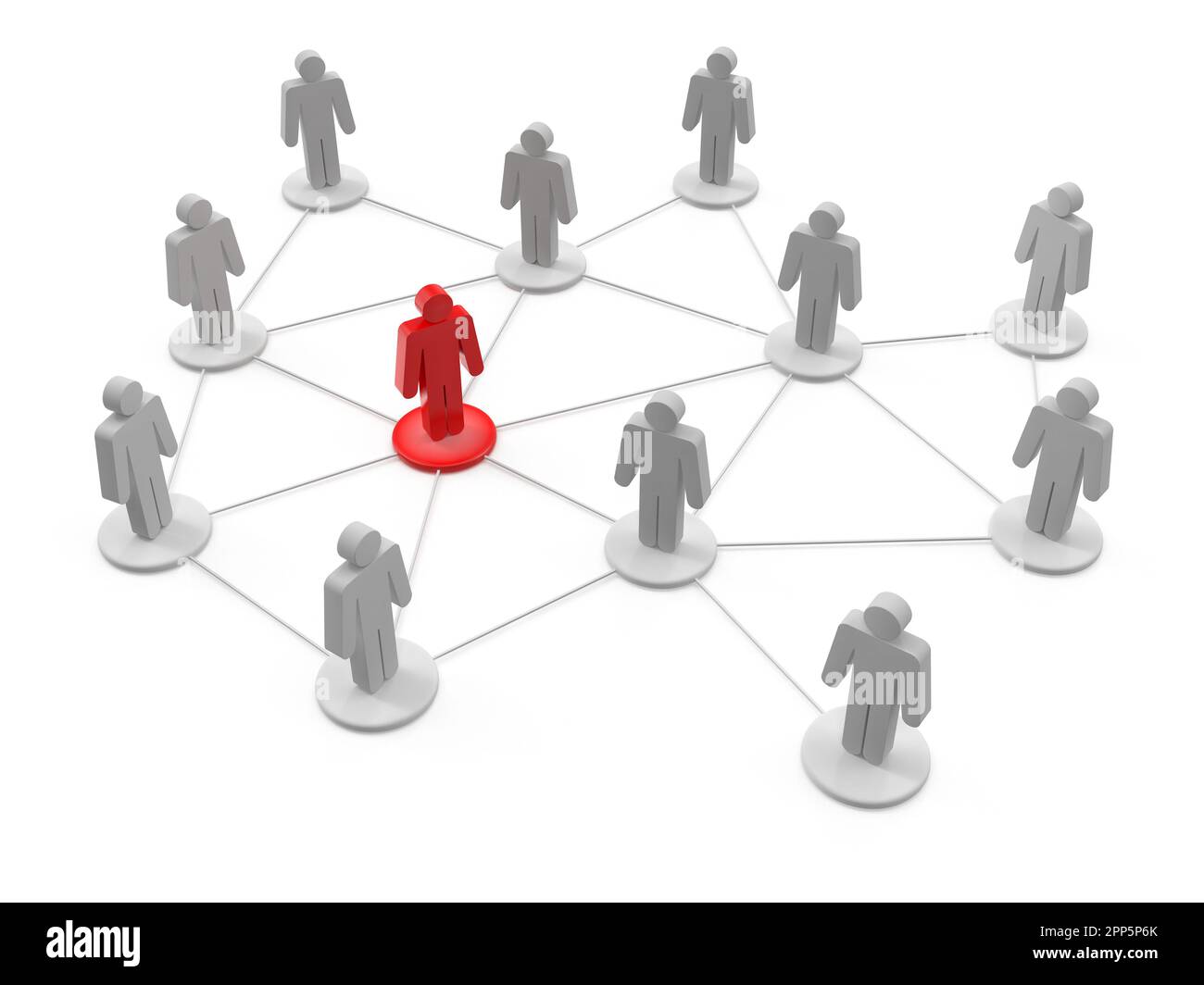 Business Network concept , il s'agit d'une image générée par ordinateur en 3D. Isolé sur blanc. Banque D'Images
