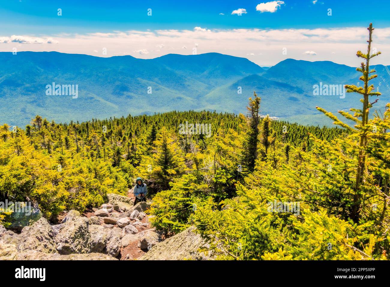 Vue sur les White Mountains dans le nord du New Hampshire Banque D'Images