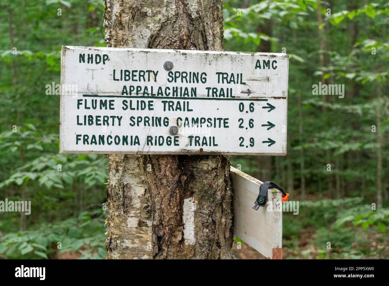 Les pistes de la route Appalachian Trail sont des points de repère Banque D'Images