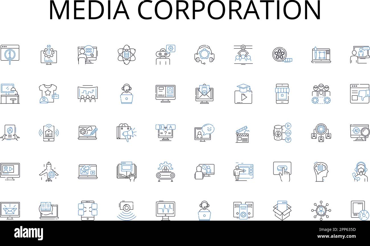 Collection d'icônes de ligne de société multimédia. Maison, maison, appartement, résidence, Duplex, vecteur Villa et illustration linéaire. Bungalow, Shack, abri Illustration de Vecteur