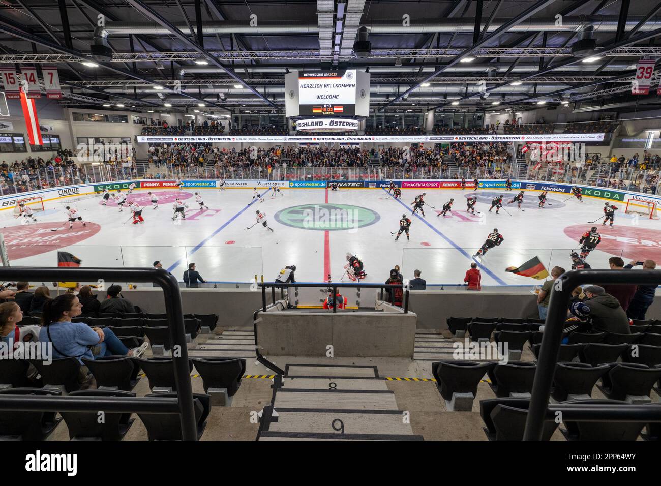 22 avril 2023, Bavière, Landshut: Hockey sur glace: Match international