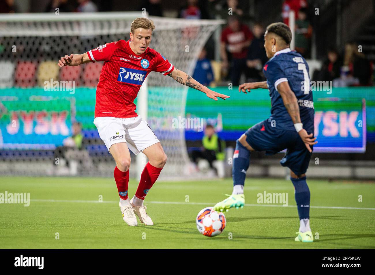 Herning, Danemark. 14th, avril 2023. Nicklas Helenius (17) d'Aalborg
