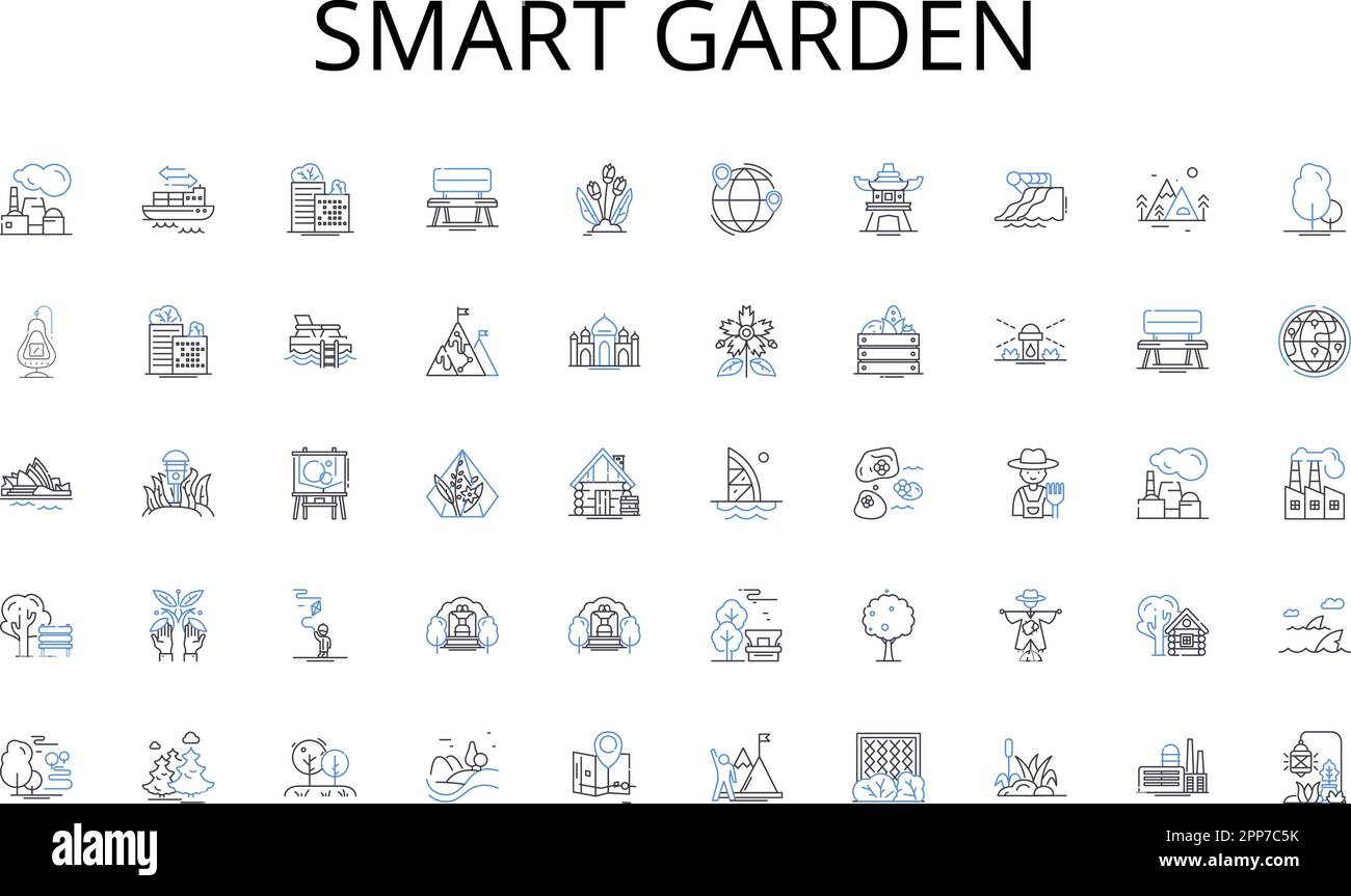 Collection Smart Garden Line Icons. Algèbre, géométrie, calcul, Trigonométrie, Statistiques, Analyse, vecteur Arithmatique et illustration linéaire Illustration de Vecteur