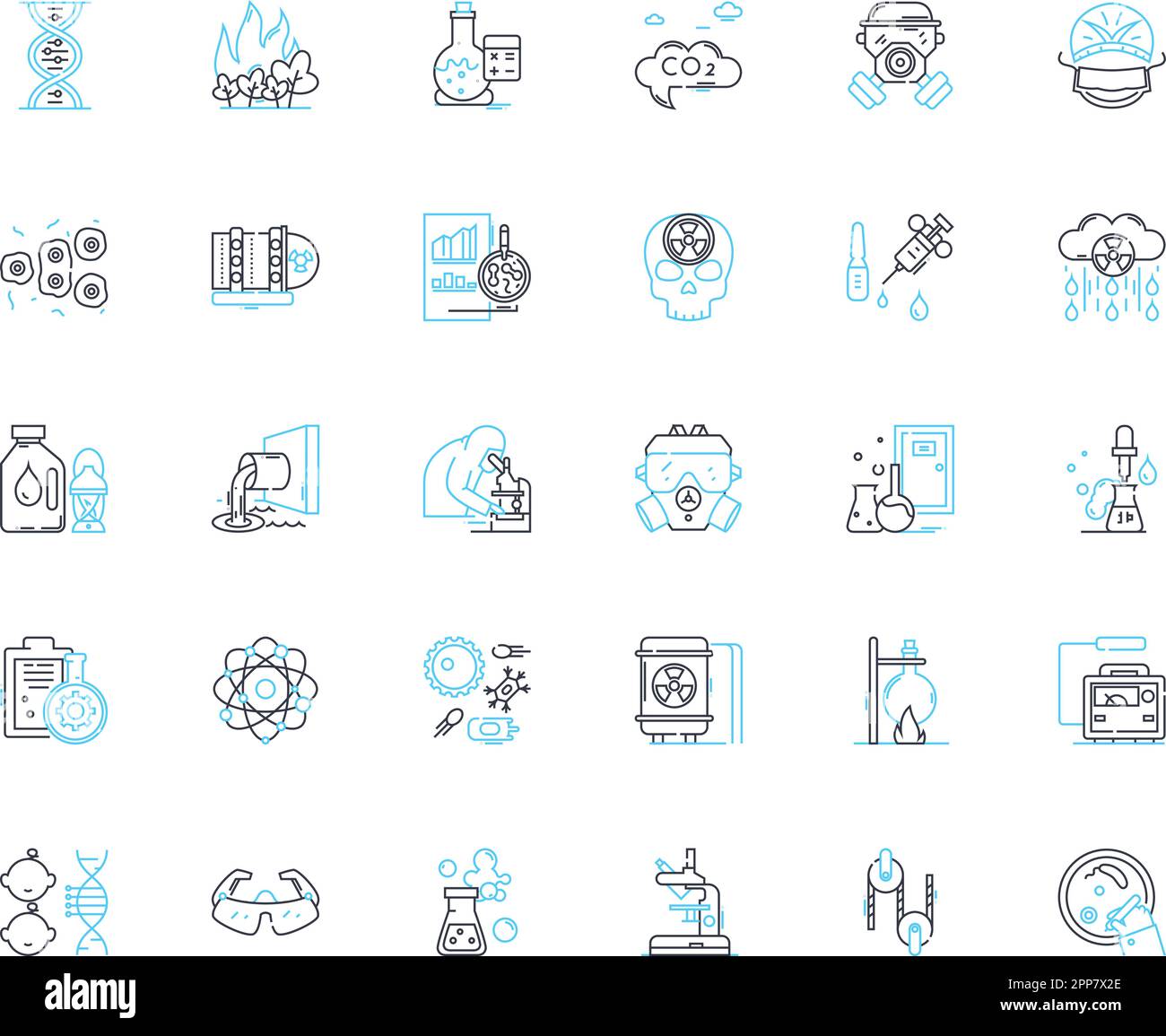 Jeu d'icônes linéaires de la science comportementale. psychologie, sociologie, neuroscience, anthropologie, cognition, perception, vecteur de ligne d'émotion et signes de concept Illustration de Vecteur