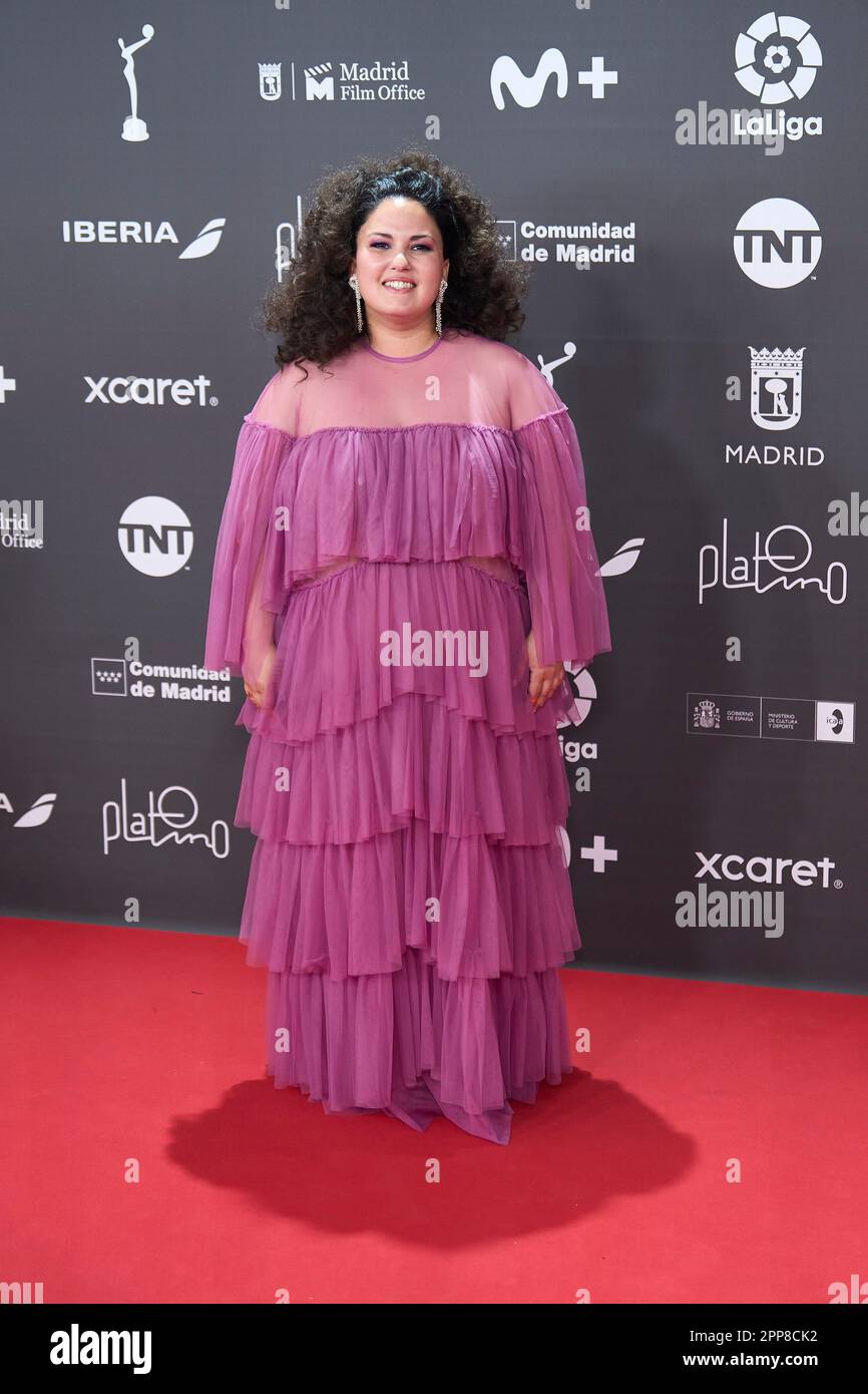 Madrid. Espagne. 20230422, Laura Galan assiste à 10th Platino Awards pour le cinéma ibéro-américain 2023 Rec Carpet au Palacio Municipal de Congresos-IFEMA Madrid sur 22 avril 2023 à Madrid, Espagne Banque D'Images