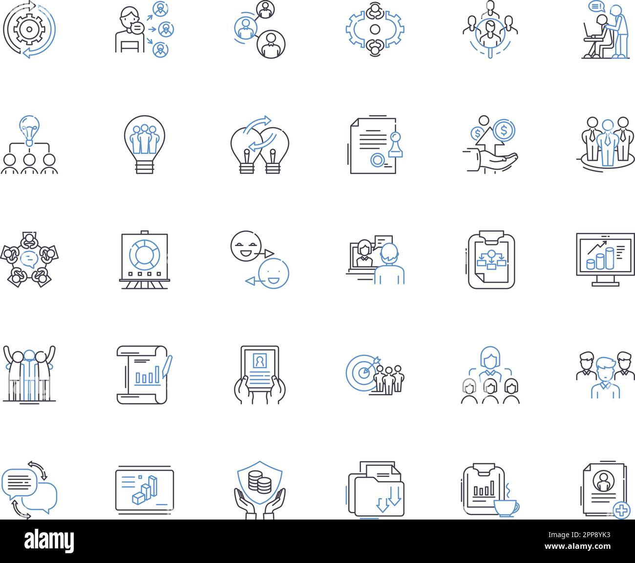 Collection d'icônes de ligne de méthode de direction. Guidage, navigation, orientation, Stratégie, pathfinding, Instructions, vecteur de procédure et linéaire Illustration de Vecteur