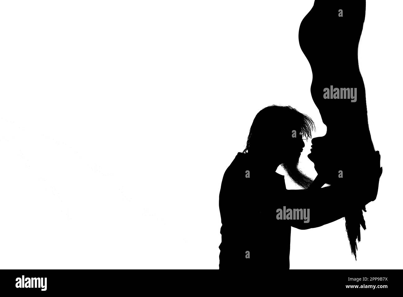 beau jeune couple s'attendant à bébé Banque D'Images