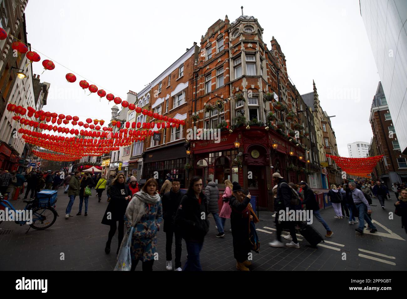 Nouvel an chinois à Chinatown, Londres, Royaume-Uni Banque D'Images